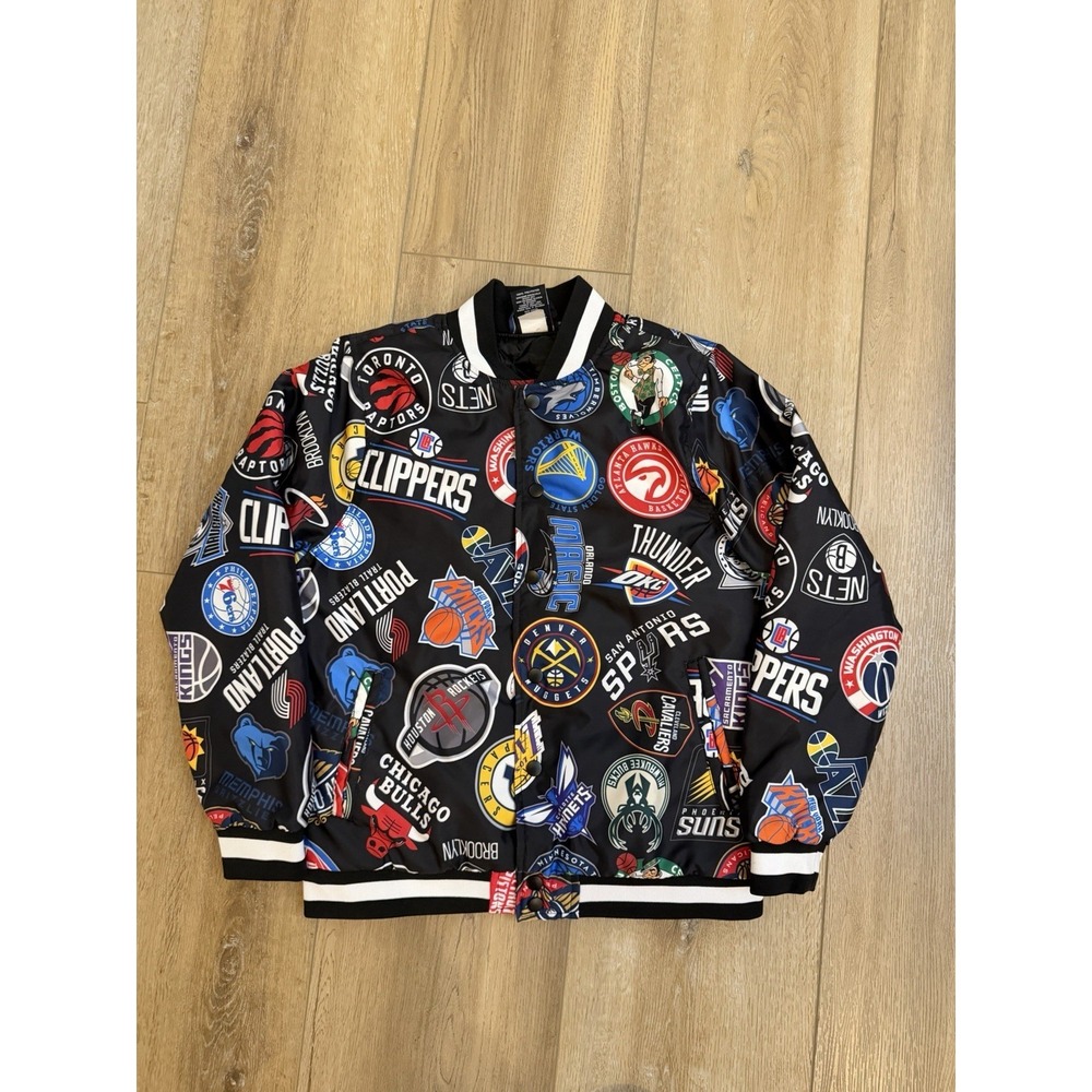 🔥🔥NBA Collage Patch Jacket Coat Size Youth 10/12 🔥🔥